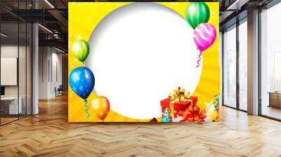 birthday celebration background, birthday balloon wallpaper Wall mural