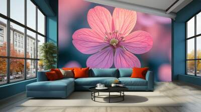 A dramatic image of wildflowers Wall mural