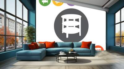 Furniture Stand icon. Furniture home icon set. Round colourful 1 Wall mural