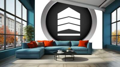 vector network download icon. black button sign symbol for websi Wall mural