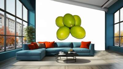 Fresh green Spondias mombin or Spondias dulcis Fruits on white background. Wall mural