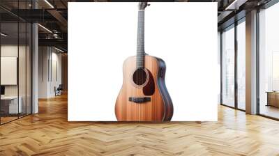 Acoustic guitar isolated on a transparent background Wall mural