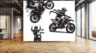 Bike vectors icon design  Wall mural