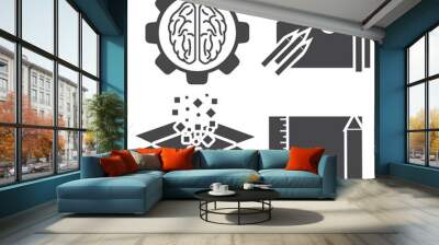 creativity icon vector set  Wall mural