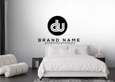 Logo design letter DU . Elegant modern. Vector template. Wall mural