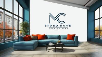 Logo design letter MC . Elegant modern. Vector template. Wall mural