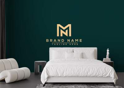 Logo design letter MN . Elegant modern. Vector template. Wall mural