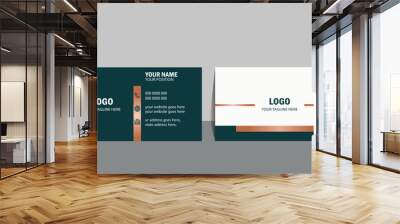 Creative modern clean double-sided business card template. Flat design . vector illustration Wall mural