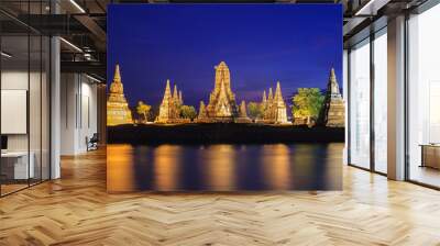 Old Temple wat Chaiwatthanaram of Ayutthaya Province ( Ayutthaya Historical Park ) Asia Thailand Wall mural