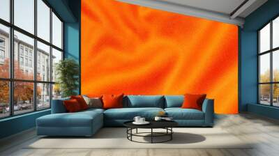 Orange color sports clothing fabric football shirt jersey texture and textile background Wall mural