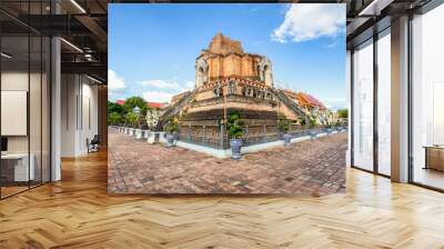 Wat Chedi Luang is a beautiful old temple in Chiang Mai, Chiag Mai Province, Thailand Wall mural