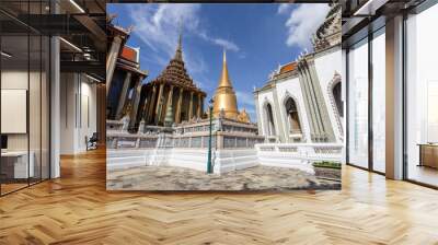 Wat Phra Kaew and Grand Palace in sunny day Wall mural