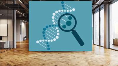 dna model research testing flat icon. vector illustration Wall mural