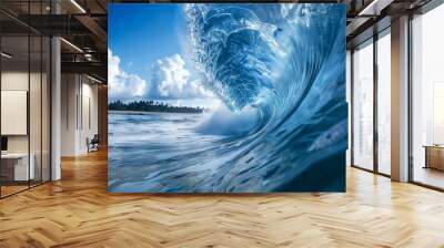 Beautiful tropica wave summer sea  Wall mural