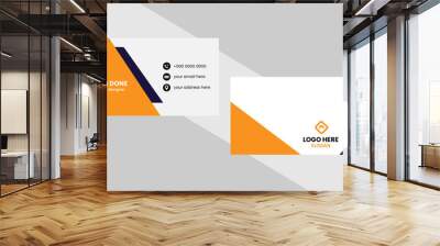 Creative and Clean Business Card Template.simple business card design . Wall mural