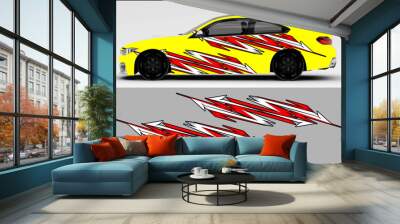 Abstract background racing sport car for wrap decal sticker design and vehicle livery Wall mural