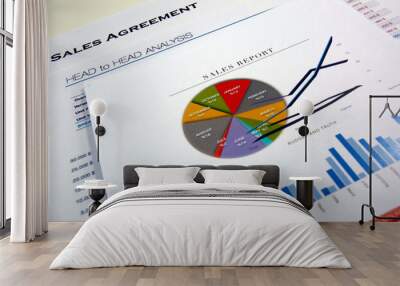 Sales agreement and check list Wall mural