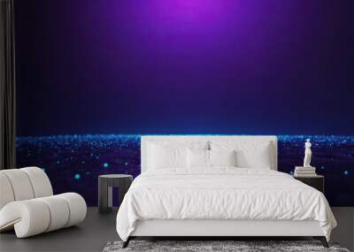 Creative glowing purple metaverse space background Wall mural