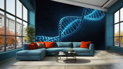 Dna strand symbolizes the intersection of digital technology and scientific discovery 15 Wall mural