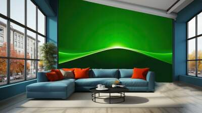 Green lights on a green background
 Wall mural