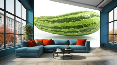 Green zucchini isolated on white Wall mural