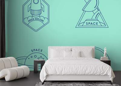 Space outlined Wall mural