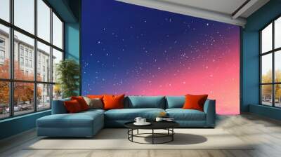 A beautiful blue sky with a pinkish purple hue Wall mural