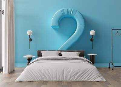 Numeral 2 two, date or birthday concept. Backdrop with selective focus and copy space Wall mural