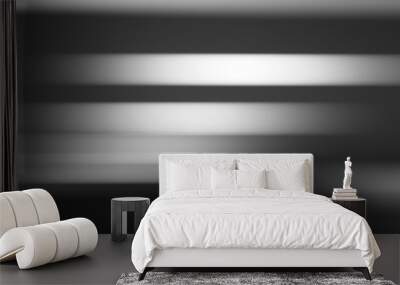 Horizontal black and white motion blur panels background Wall mural