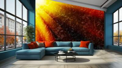 Horizontal dramatic deep space with sun rays illustration backgr Wall mural