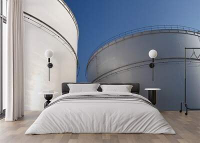 White storage tanks Wall mural