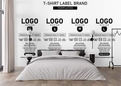 Clothing label tag graphic design Wall mural