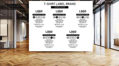 Clothing neck label tag concept vector design Wall mural