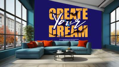 Modern future streetwear graphic design Wall mural