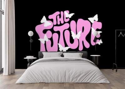 Modern streetwear the future graphic design ideas template Wall mural