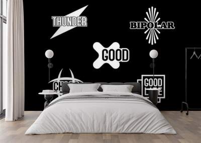 Motorcycle logo pack collection Wall mural