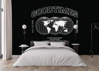 Streetwear Design teamplate Wall mural