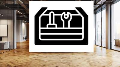 Tool Box Solid Icon Wall mural