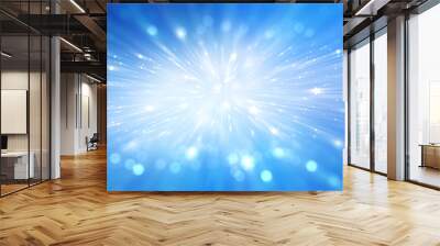 abstract blue background. explosion star. Wall mural