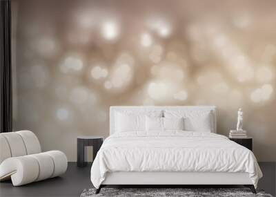 Bokeh light, shimmering blur spot lights on beige abstract  Wall mural