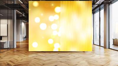 Bokeh light, shimmering blur spot lights on gold abstract backgr Wall mural