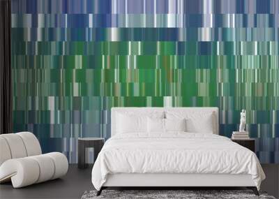 Bokeh light, shimmering blur spot lights on green abstract backg Wall mural