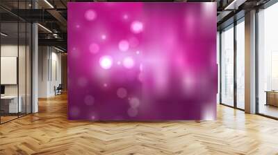 Bokeh light, shimmering blur spot lights on pink abstract backgr Wall mural