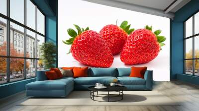 strawberry on white background
 Wall mural