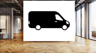 delivery bus icon for delivery service. flat icon Wall mural