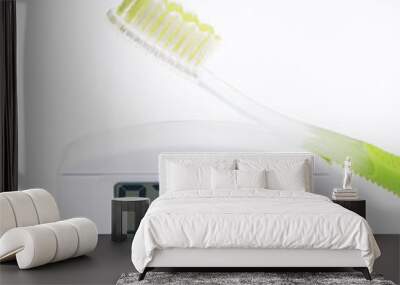 toothbrush and timer Wall mural