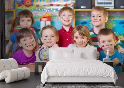 Children in language camp Wall mural