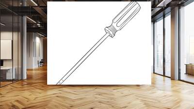 Vector  of Philip Head Screwdriver. Black and White. EPS8 . Wall mural