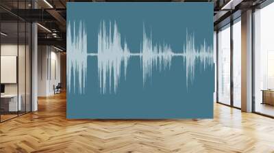 Professional studio microphone with waveform Wall mural