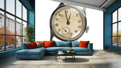 Vintage retro style watch Wall mural